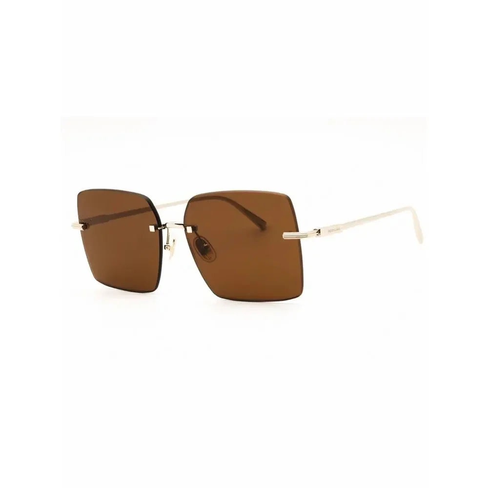 New Salvatore Ferragamo SF311S 745 Rimless Square Brown Women Sunglasses